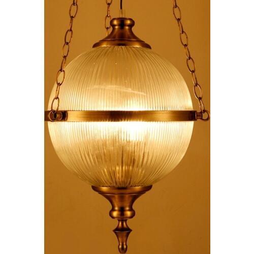 Creative personality vintage Cafe Bar Restaurant American living room pendant lights wrought iron glass lampshade pendant lamp