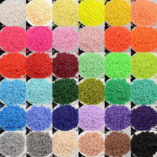 100g 6mm Polymer Clay Beads Disc Round Heishi Beads Chip Disk Loose Spacer For DIY Jewelry Making Bracelets Necklace