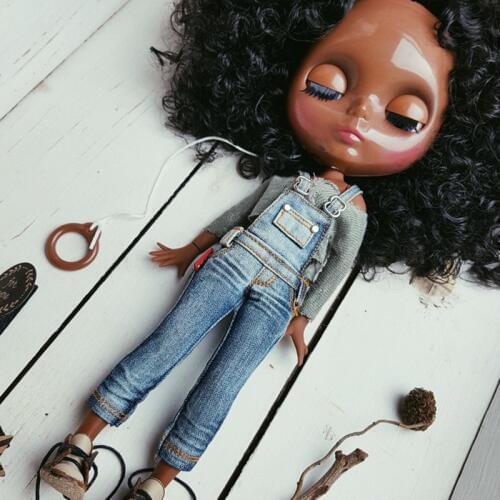 ICY DBS Blyth doll No.BL9103 Black curly hair JOINT body Super Black skin 1/6 BJD Neo ob24 anime girl