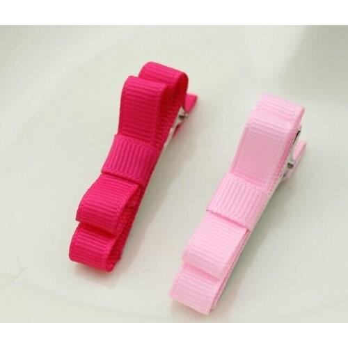 50 pcs sweet mini cute hair clips kids ribbon Hair Bows alligator Hair Ribbons clip hairpins for hair accessories FJ3214