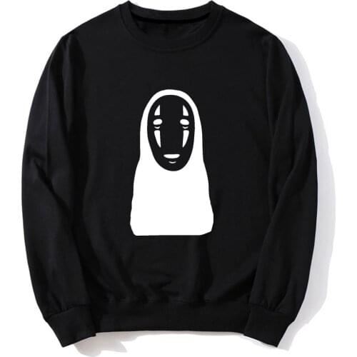 2020 Hot Sale Spirited Away No Face man Crew Neck Hoodies 6 Colors Soild Outwear Jacket Fleece Keep Warm Blouse