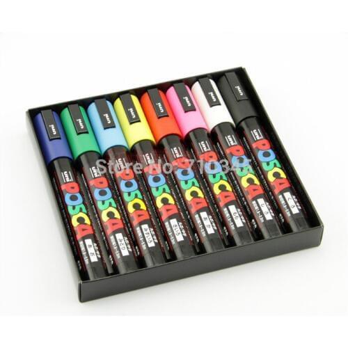 POSCA PC-5M permanent art markers set 1.8-2.5mm,8 colors/set,17colors/set