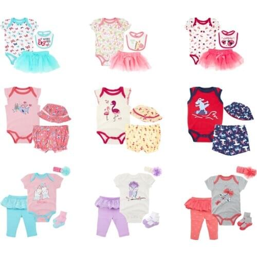 Baby Girl Outfit Spring Summer Infant Clothing Cotton Short Sleeve roupas de bebe menino Newbron Baby Boys Clothes Body Baby