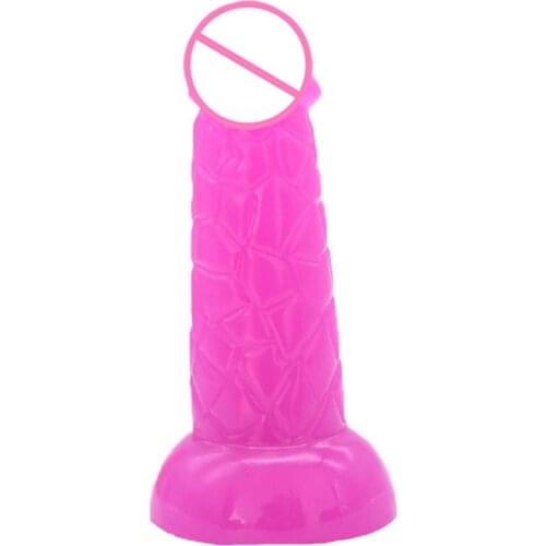 NNSX Mushroom head anal plug Alligator-textured dildo Soft pink glans 18+Colored massage sticks G-spot stimulation Waterproof