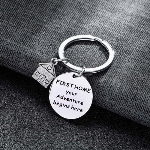 Housewarming Gifts First Home Your Adventure Begins Here Keyrings Stainless Steel Keychains Lovers Couples For New Home Owner