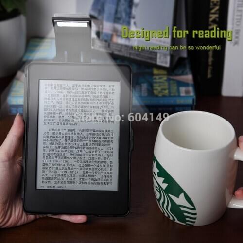 15pcs/lot Wholesale Rechargeable Led book Light Flexible Thin For Kindle E-read Book Light As A Bookmark Reading Lamp