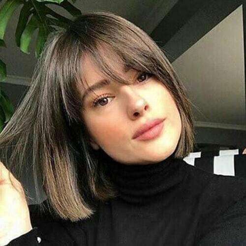 Lolita Black Straight Bob Hair Synthetic Wigs 14 inch Burgundy Bob Wigs For Women Heat Resistant Fiber Classic Plus Cosplay wigs