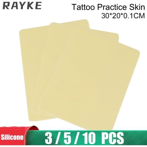 3/5/10PCS Silicone Blank Practice Tattoo Skin For Beginner Artists Tattoo Microblading Eyebrow Fake Tattoo Skin Practice Pads
