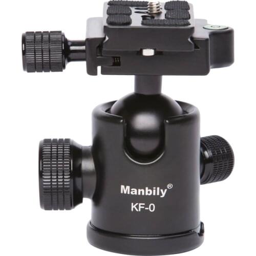 Manbily KF-0 Professional Tripod Ball Head Universal Ballhead with Fast Mounting Plate Stand Holder for Canon Nikon Sony Pentax