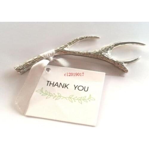 Silver Antler Bottle Opener Favors for wedding bridal shower guests return gift