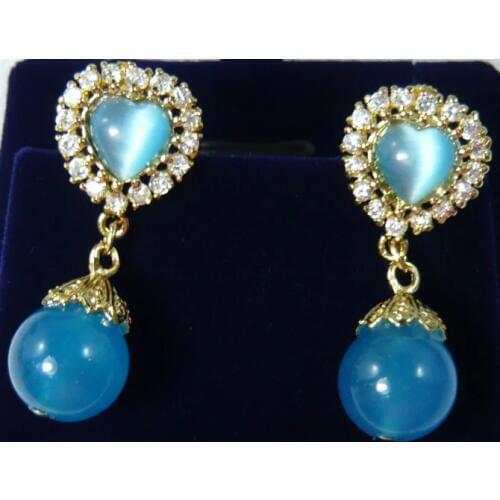 Pendientes long sterling jewelry earring simple Genuine Light Green GEM Stud Earrings NewCZ Luxury Ms. girl Wedding