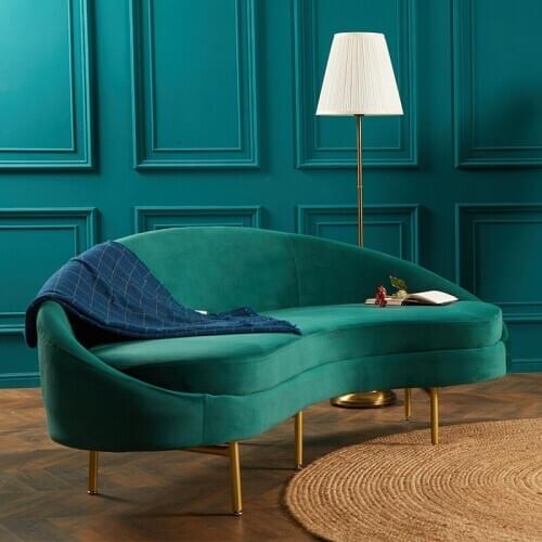 Chinafurniture Nordic fabric sofa small apartment living room hotel model room studio modern creative lazy sofa