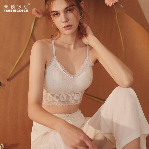 YAOJINGCOCO Women Seamless Bras for 2021 Women Push Up Bra Lace Sexy Underwear Sexy Bra Lingerie Thin Soft Sexy Vest