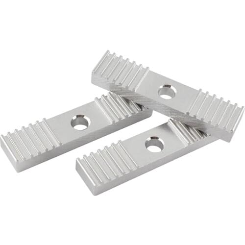 2pcs aluminum Alloy Tooth pitch 2mm Aluminum sheet Reprap GT2 Timing Belt Fixing Piece Clamp Fixed Clip 9*40mm CNC For Print