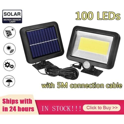 100LED Solar Light Outdoor Motion Sensor Recharge Solar Wall Light Waterproof Emergency Led Light For Street Garden Porch Lamp