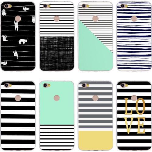 13H black white stripes gold love Silicone Soft Tpu Cover phone Case for xiaomi redmi 4a 6a 4x note 5a pro mi a1