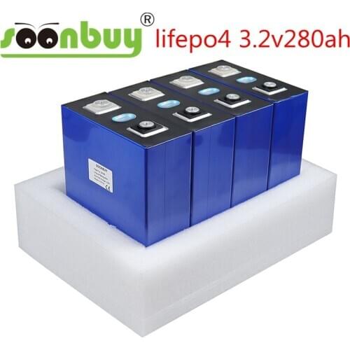 2021NEW 3.2v280ah lifepo4 rechargeable battery lithium iron phosphate solar cell 12v 24v no 280ah eu tax free usa