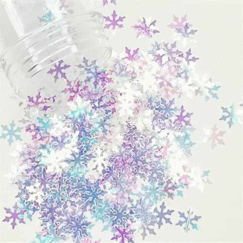 Glitter Snowflake Sequin 5mm 8mm 3D Nail Holographic Paillettes PET Christmas Sequins Loose Sequins DIY Nail Art Decorations 8g
