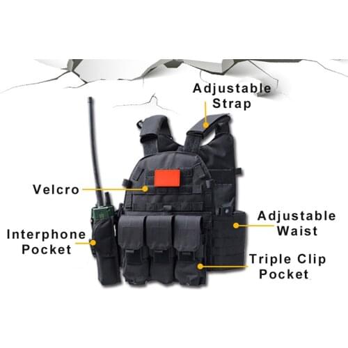 600D Molle Tactical Vest Security Airsoft Combat Military Equipment Hunting Protective Outdoor Training Paintball Carrier Vests