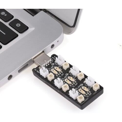 6CH USB 3.8V 1S LiHv Lipo Battery Charging Adapter Board 5V 2A USB Battery Charger Board for RC Cine Whoop Drone Battery