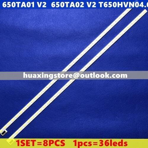 8pcs Vizio 650TA01/650TA02 LED Backlight Strips/Bars 650TA01 V2, 650TA02 V2