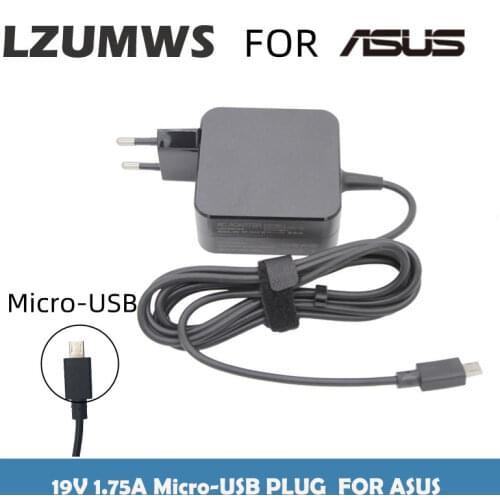 19V 1.75A 33W Micro-USB AC Laptop Adapter Power Charger For Asus Eeebook X205T X205TA E202 E202SA E205SA TP200S A3050