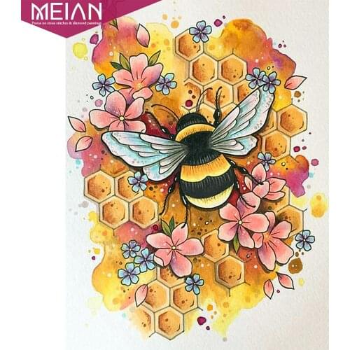 New arrival Diamond Painting Round Stones Animals And Handicraft Rhinestones Diamond Embroidery cartoon Bee 5d Diamond Mosaic