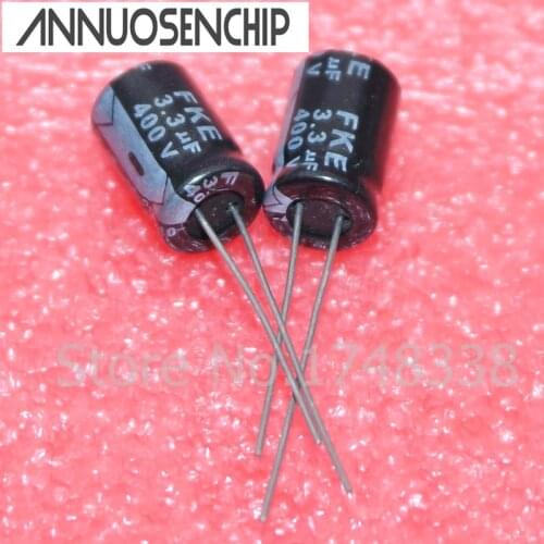 50pcs Aluminum electrolytic Capacitor 3.3uF 400V 8*12 Electrolytic 3.3uF400V 3.3 uF 400 V