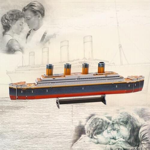 Childrens 3D Puzzles, Educational Toys Manually Insert the Blocks, and the Titanic Spaceship Puzzle Model Toy Gift P329