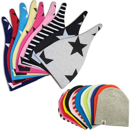 Baby Knot Beanies Caps Boys Girls Star Print Spring Caps Toddler Lovely Hat for 6-36 M Baby Accessories