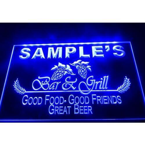 DZ019- Bar & Grill Beer Wine LED Neon Light Sign hang sign home decor crafts