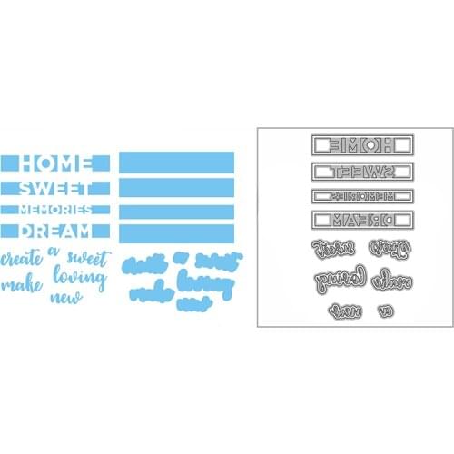 New Create A Sweet Dream Word Craft Embossing Mold 2021 Metal Cutting Dies for DIY Decor Scrapbooking Album Card Making No Stamp