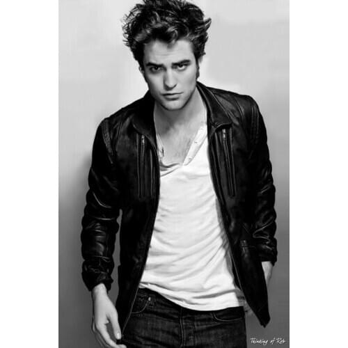 Robert Pattison Canvas Poster Custom 30x45cm Canvas Fabric Painting Poster Home Decoration Mariage Cloth Fabric Wall Art Poster