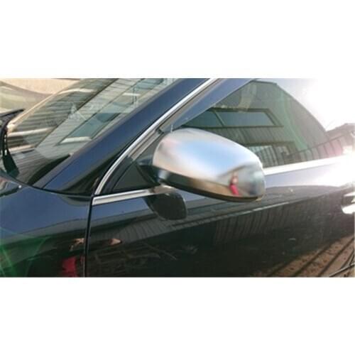 For Audi A3 8P A4 B7 B6 A6 S6 4F C6 Side Mirror Caps Covers S3 S4 S6 A3 Sportback Pearl nickel matte silver 2002 2004 2008