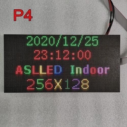 Indoor RGB Full Color P4 LED Panel 256X128mm Module HD Surface Mount SMD2121 64 * 32 Pixel Small LED Display Unit Board