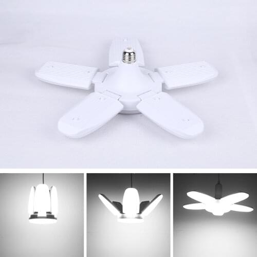 Led Lamp E27 Led Bulb 30/45/60/80W Lampada Led Light Bulb 220V Foldable Fan Blade Lights Lighting for Living Room Garage Light