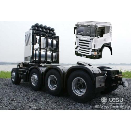 LESU Metal Chassis 1/14 RC SCA 8*8 Tractor Truck Her Cabin Motor Model THZH0305-SMT5