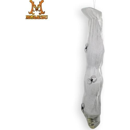 Molezu Halloween Mask props spider web wrapped corpse Party Costume Mask horror Carnival Cosplay party props