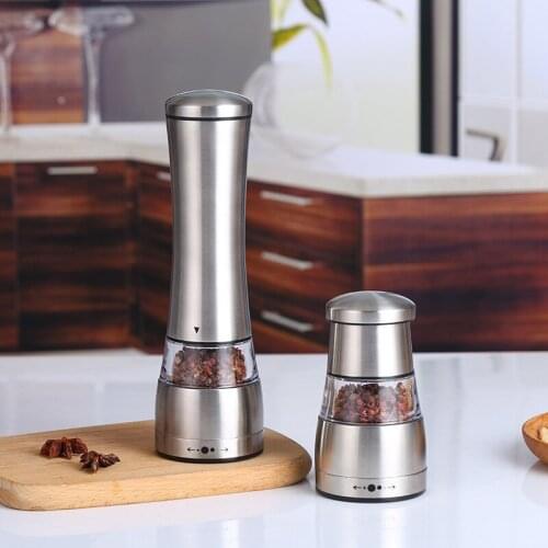 Stainless steel manua pepper grinder for home kitchen seasoning salt shaker pepper grinder barley malt mill