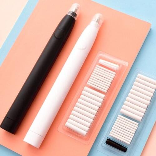 Kawaii Electric Pencil Eraser with 20pcs Refills for Kids Painting Sketch Drawing Office School Supplies Stationery Q1JC
