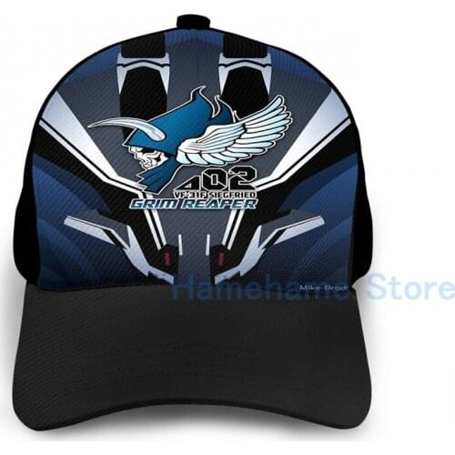 Fashion Macross Delta Grim Reaper Basketball Cap men women Graphic print black Unisex adult hat