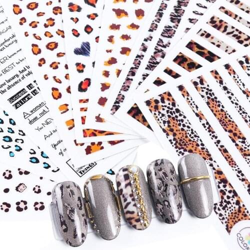 Nail Sticker Easy To Paste Fashionable Leopard-print Paper Sticker Leopard-print Sticker For Winter