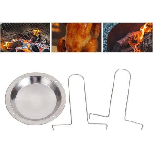 Stainless Steel Upright Chicken Roaster Rack Non-stick Cooking Tools Baking Pan Barbecue Grilling