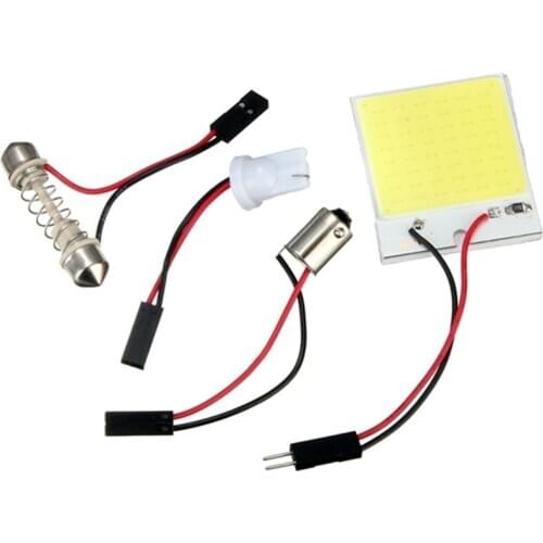 Panel Lights Lamp 4W 12V White 48 SMD Cob LED T10 BA9S Car Interior Dome