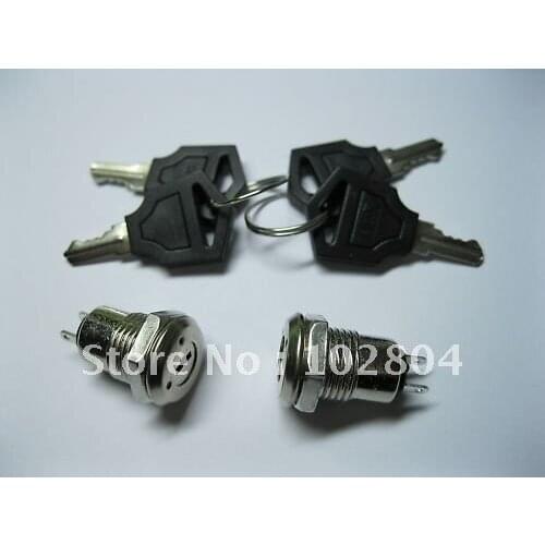 Key Switch ON/OFF Lock Switch with Plastic Handle K8 24x11.3mm 50 Pcs Per Lot