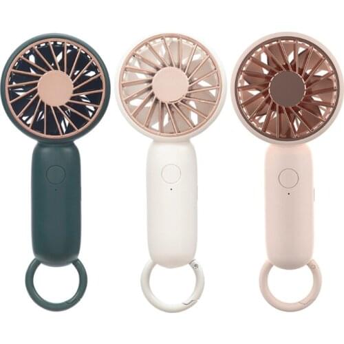 Mini Handheld Air Cooler Carabiner Portable Fan USB Charging Small Personal Cool M7DF