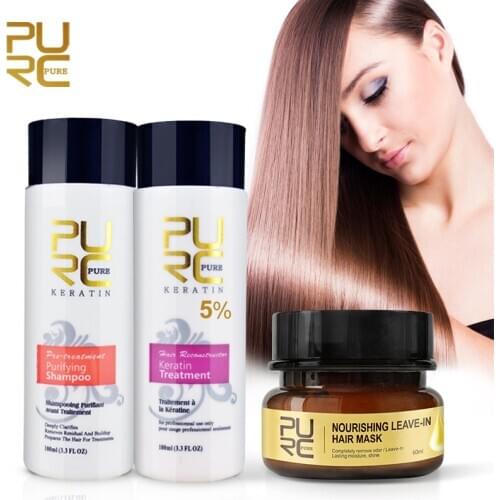 PURC Straightening hair Repair and straighten damage hair products Brazilian keratin treatment and Nourishing Leave-In Hair Mask