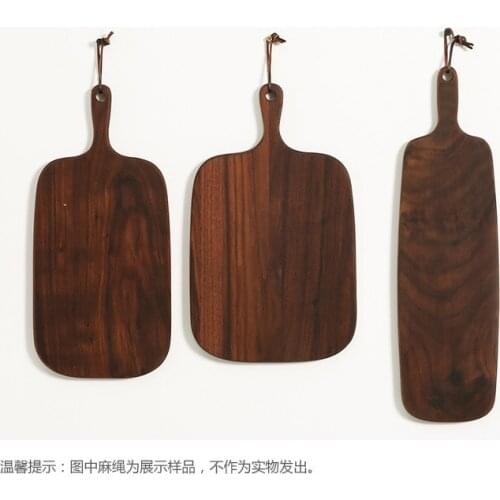 Black walnut chopping board, solid wood pizza board, whole wood without splicing cutting board, wooden tray, western steak board