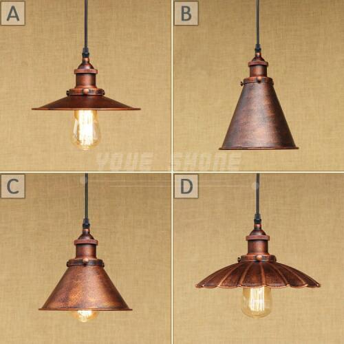 Nordic country style retro LOFT rusty brown Creative lamp coffee shop decorated pendant light