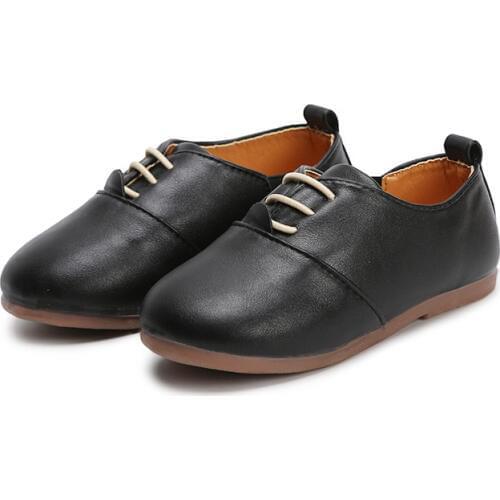 SKOEX Kids Leather Dress Shoes New 2020 Boys Girls Fashion Sneaker Soft Sole Children Casual Shoes for Baby Toddler Flat Shoes